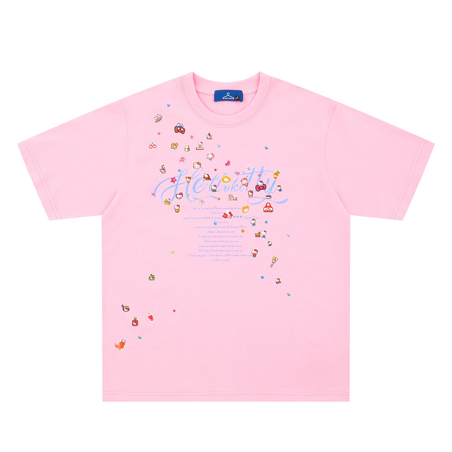Cartoon printed short sleeved T-shirt