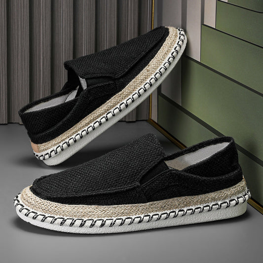 Fisherman Shoes Men's Breathable Cloth Shoes Hanfu Shoes Men's Casual Slip-On Loafers Driving Old Beijing Cloth Shoes