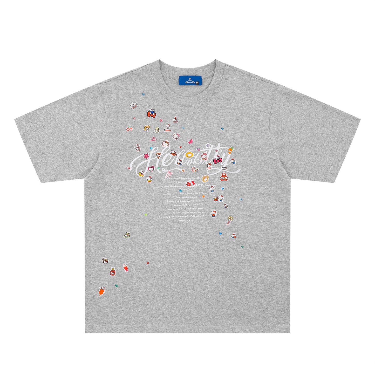 Cartoon printed short sleeved T-shirt